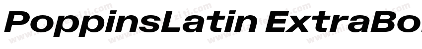 PoppinsLatin ExtraBoldItalic字体转换